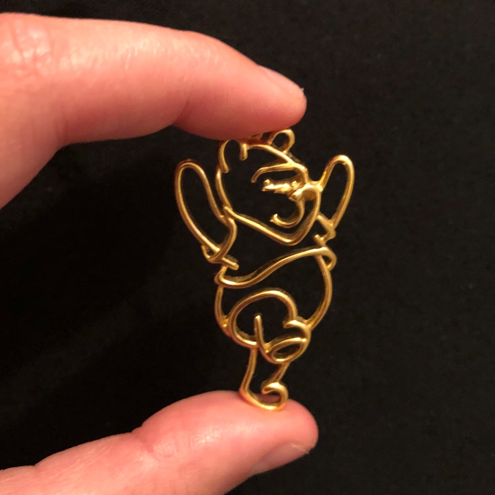 SOLD! ❌ on another site. Signed Disney gold Winnie the Pooh 925 chain necklace - Picture 7 of 7